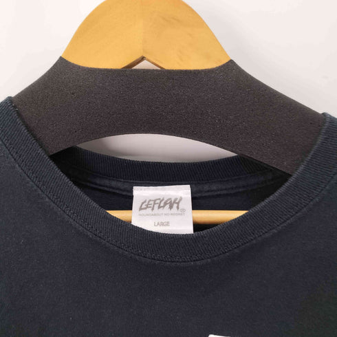 レフラー Leflah 両面プリントクルーネック長袖Tシャツ メンズ JPN:L