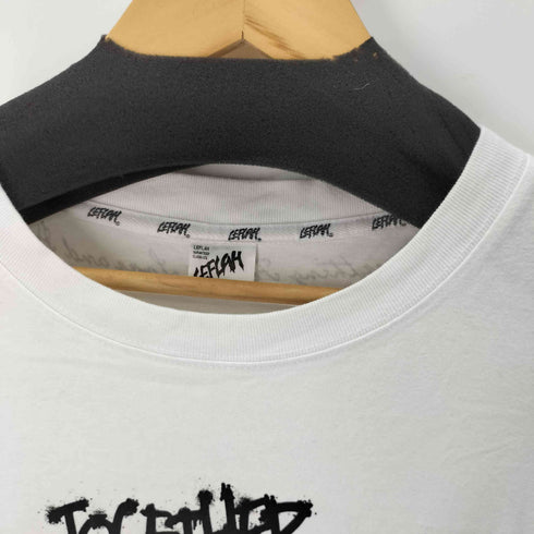 レフラー Leflah スマイルバックプリントクルーネック長袖Tシャツ メンズ JPN:L