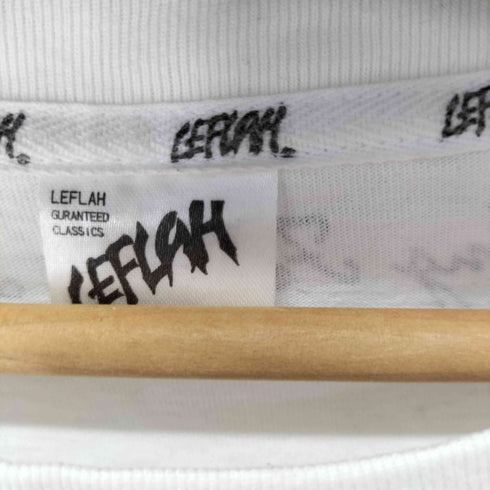 レフラー Leflah スマイルバックプリントクルーネック長袖Tシャツ メンズ JPN:L