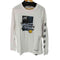 レフラー Leflah 袖プリント スマイルクルーネック長袖Tシャツ メンズ JPN:L