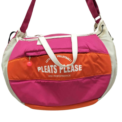 プリーツプリーズイッセイミヤケ PLEATS PLEASE ISSEY MIYAKE LET'S PLAY VOLLEYBALL プリントミニボストンバッグ レディース