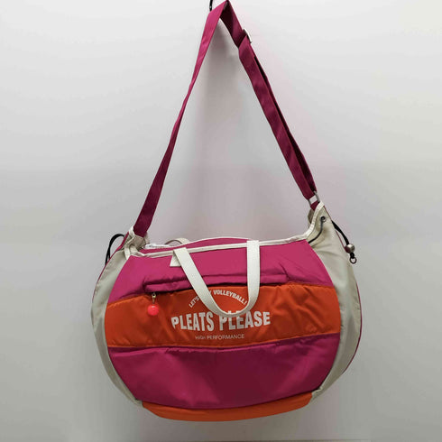 プリーツプリーズイッセイミヤケ PLEATS PLEASE ISSEY MIYAKE LET'S PLAY VOLLEYBALL プリントミニボストンバッグ レディース