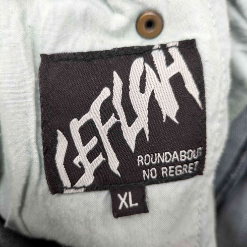 レフラー Leflah 立体裁断 ペイント加工ワイドデニムパンツ メンズ JPN:XL