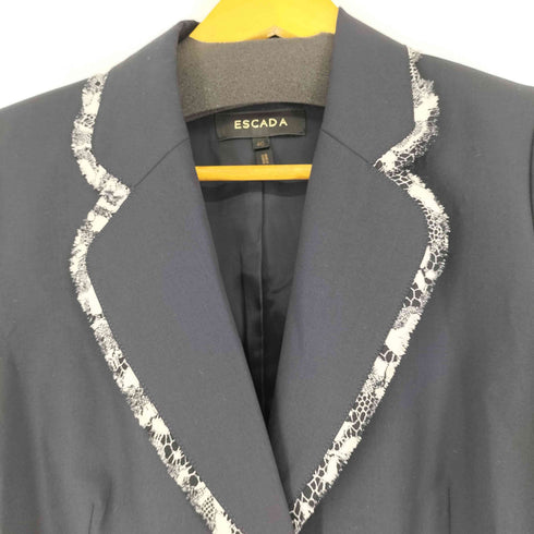 エスカーダ ESCADA レース使い テーラードジャケット レディース 40