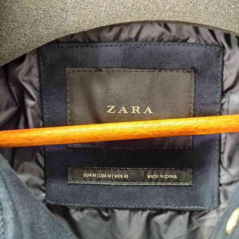 ザラ ZARA BASEBALL JACKET フェイクスウェードスタジャン メンズ JPN:M