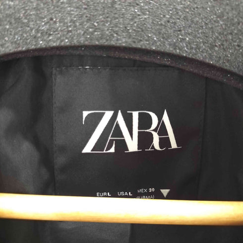 ザラ ZARA フェイクレザーダブルライダースジャケット レディース import:L