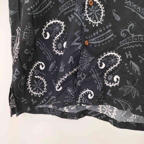 レフラー Leflah ロゴ刺繍 ペイズリーアロハシャツ メンズ JPN:XL