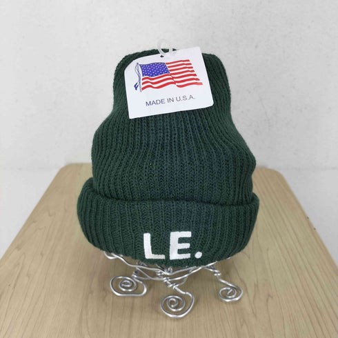 エルイー LE MADE IN USA 刺繍ニットキャップ メンズ FREE