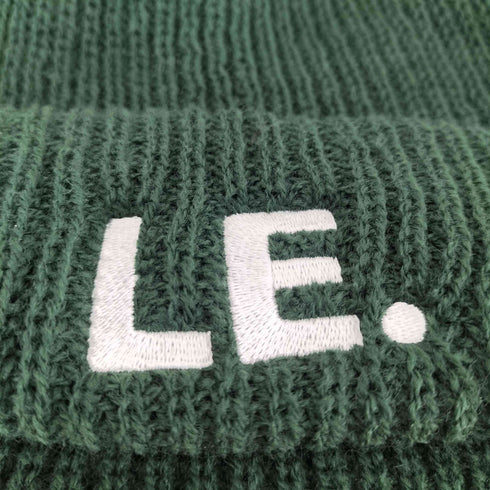 エルイー LE MADE IN USA 刺繍ニットキャップ メンズ FREE