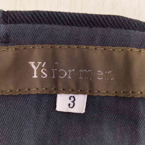 ワイズフォーメン Ys for men 90s 茶タグ 3タック ツイルワイドパンツ メンズ