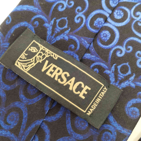 ヴェルサーチ VERSACE シルク総柄ネクタイ メンズ