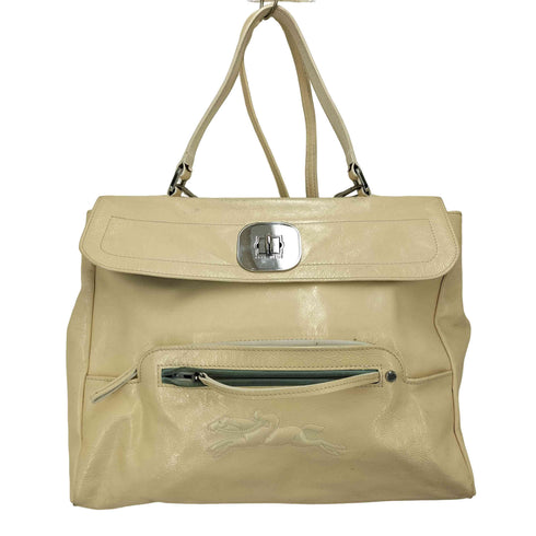 ロンシャン LONGCHAMP 裏地パイソン 2way ロゴデザインエナメルバッグ レディース