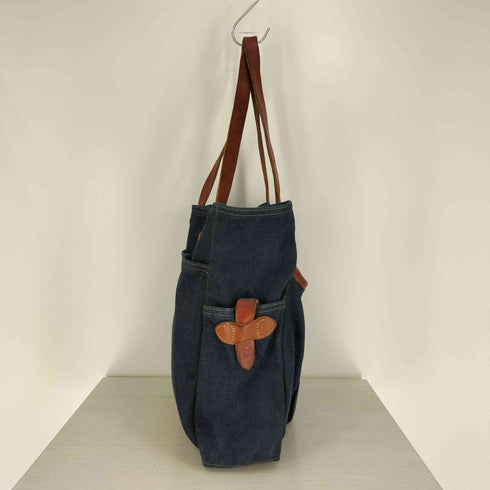 フィルソン FILSON USA製 レザーハンドル パッチ デニム トートバッグ メンズ ONE SIZE
