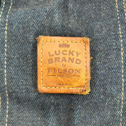 フィルソン FILSON USA製 レザーハンドル パッチ デニム トートバッグ メンズ ONE SIZE