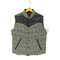 ハリスツイード Harris Tweed R.J.B STEADY BLUE ラムレザー 切替 ダウンベスト メンズ 40
