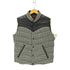 ハリスツイード Harris Tweed R.J.B STEADY BLUE ラムレザー 切替 ダウンベスト メンズ 40