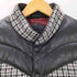 ハリスツイード Harris Tweed R.J.B STEADY BLUE ラムレザー 切替 ダウンベスト メンズ 40