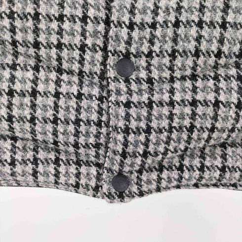 ハリスツイード Harris Tweed R.J.B STEADY BLUE ラムレザー 切替 ダウンベスト メンズ 40