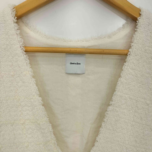 スピックアンドスパン Spick and Span Italian fabric ツイードベスト レディース ONE SIZE