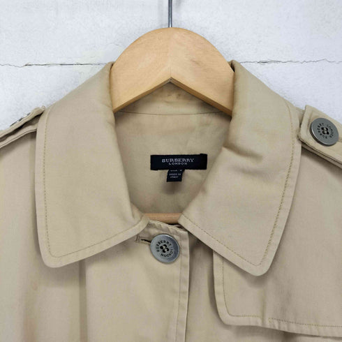 バーバリーロンドン BURBERRY LONDON ノースリーブトレンチコート MADE IN ITALY レディース US8