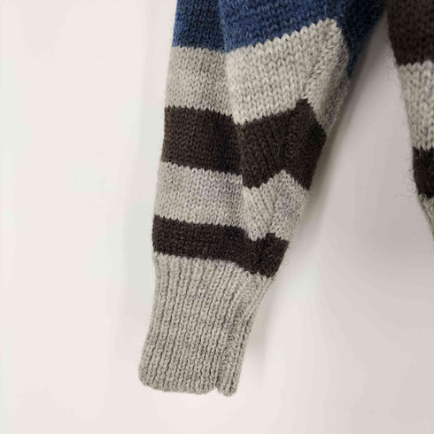 ザフラットヘッド the flat head ボーダー ウールカーディガン メンズ JPN:L
