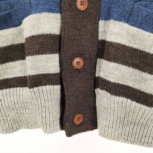 ザフラットヘッド the flat head ボーダー ウールカーディガン メンズ JPN:L