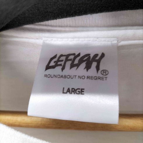 レフラー Leflah グラデーションロゴ クルーネック半袖Tシャツ メンズ JPN:L