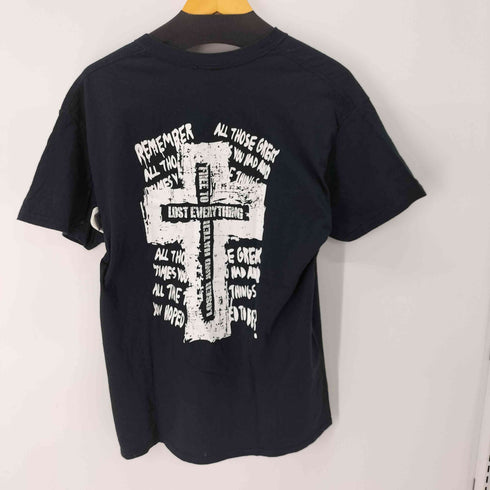 レフラー Leflah 両面プリント クルーネック半袖Tシャツ メンズ JPN:L