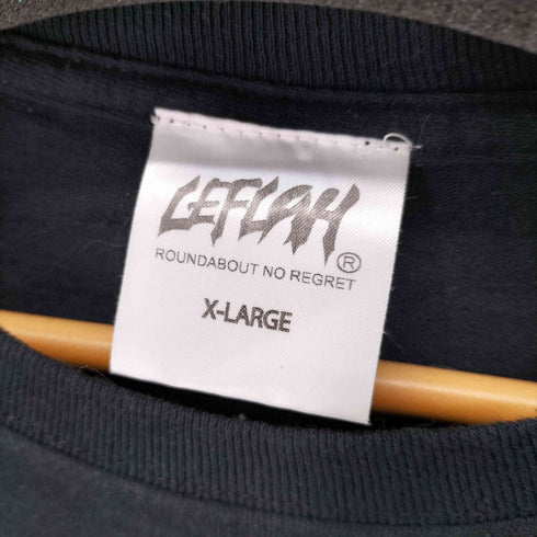 レフラー Leflah 両面プリント クルーネック半袖Tシャツ メンズ JPN:XL