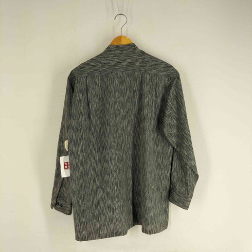 ライルアンドスコット LYLE&SCOTT ロゴ刺繍 総柄 バンドカラーシャツ メンズ import:M