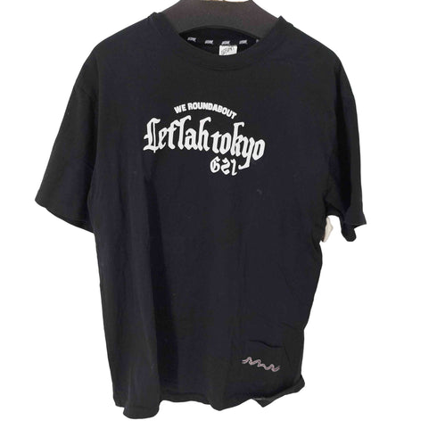 レフラー Leflah 両面プリント クルーネック半袖Tシャツ メンズ JPN:XL