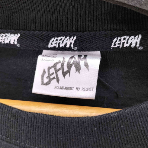 レフラー Leflah 両面プリント クルーネック半袖Tシャツ メンズ JPN:XL
