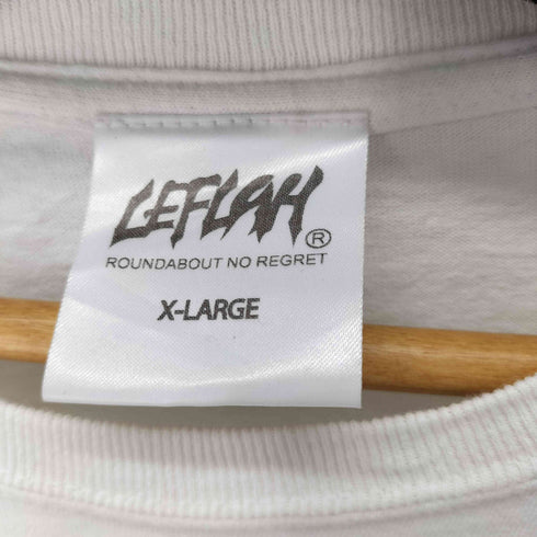 レフラー Leflah 両面プリント クルーネック半袖Tシャツ メンズ JPN:XL