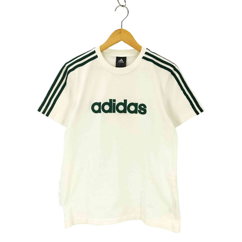 アディダス adidas 刺繍 サイドライン クルーネック 半袖Tシャツ メンズ JPN:L