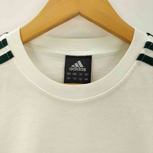 アディダス adidas 刺繍 サイドライン クルーネック 半袖Tシャツ メンズ JPN:L