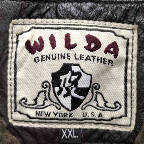 WILDA 襟ボア リアルレザージャケット メンズ JPN:XXL