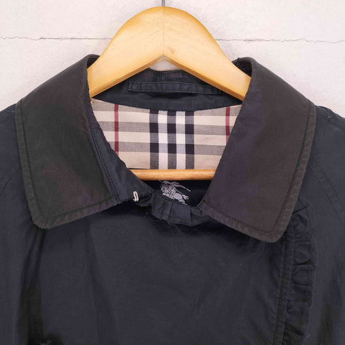 バーバリーロンドン BURBERRY LONDON MADE IN ENGLAND フリルデザイン裏地ノヴァチェックトレンチコート レディース