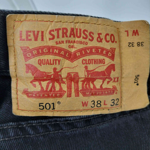 リーバイス Levis 501 メキシコ製 ストレート ブラックデニム メンズ W38 L32