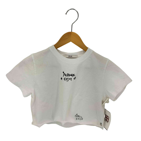 SPELLEDIT フロント刺繍ミニTシャツ レディース