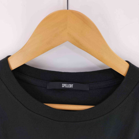SPELLEDIT ロゴプリントクルーネックTシャツ レディース