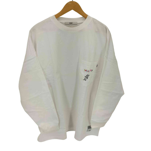 SPELLEDIT バックプリント ポケットオーバーサイズL/S Tシャツ レディース