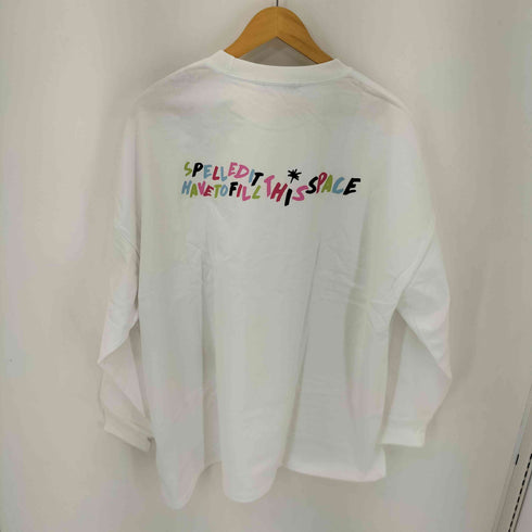 SPELLEDIT バックプリント ポケットオーバーサイズL/S Tシャツ レディース