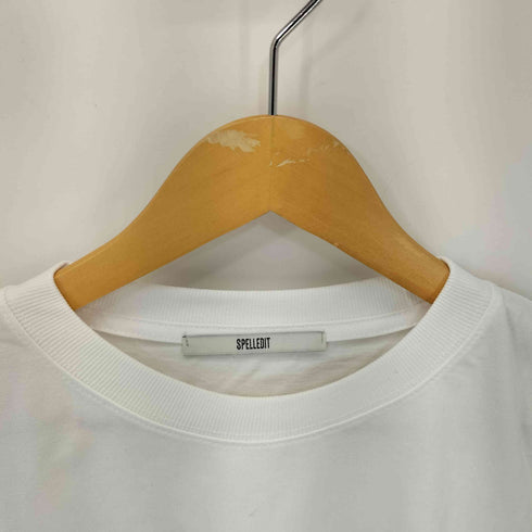 SPELLEDIT バックプリント ポケットオーバーサイズL/S Tシャツ レディース