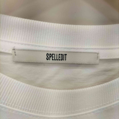 SPELLEDIT バックプリント ポケットオーバーサイズL/S Tシャツ レディース