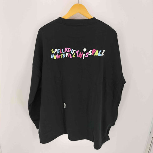 SPELLEDIT バックプリント ポケットオーバーサイズL/S Tシャツ レディース