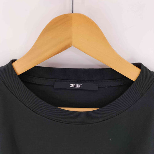 SPELLEDIT バックプリント ポケットオーバーサイズL/S Tシャツ レディース