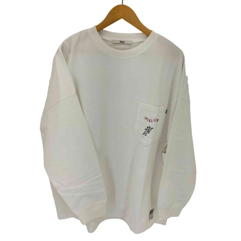 SPELLEDIT バックプリント ポケットオーバーサイズL/S Tシャツ レディース