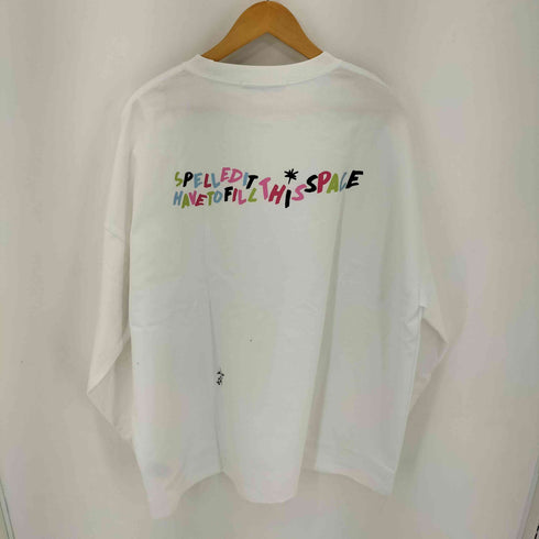 SPELLEDIT バックプリント ポケットオーバーサイズL/S Tシャツ レディース