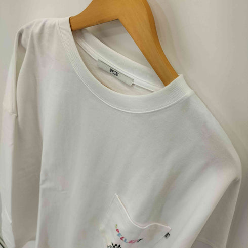 SPELLEDIT バックプリント ポケットオーバーサイズL/S Tシャツ レディース