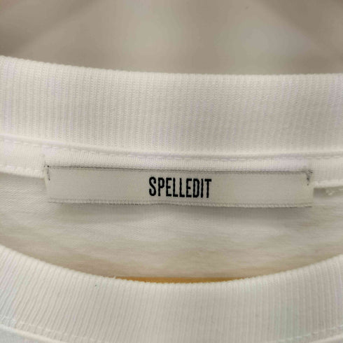 SPELLEDIT バックプリント ポケットオーバーサイズL/S Tシャツ レディース